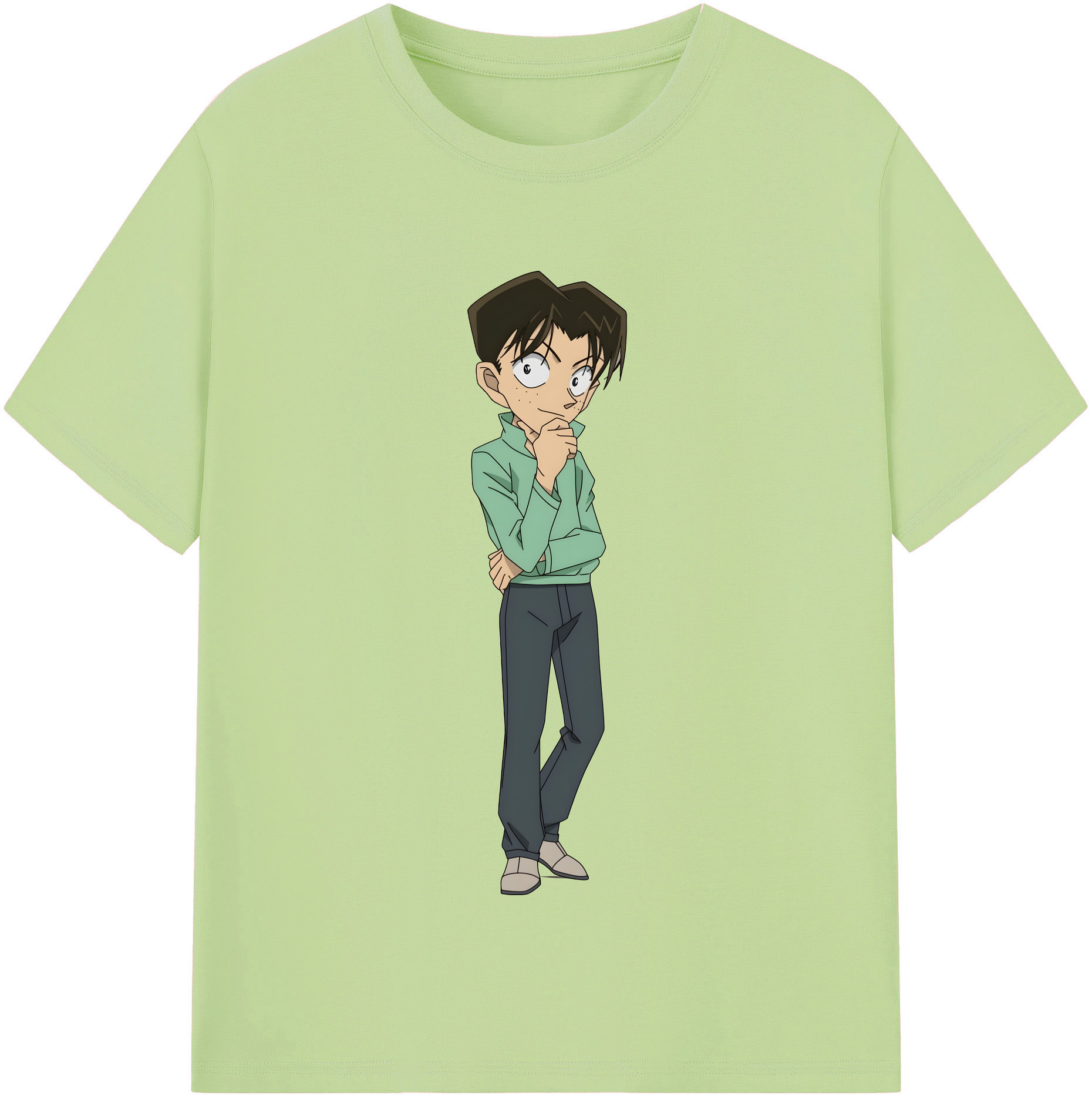 （画像用） 名探偵コナン 円谷 光彦 つぶらや みつひこ Detective Conan Mitch Tennyson 綿100％半袖Tシャツ（フロントプリント）